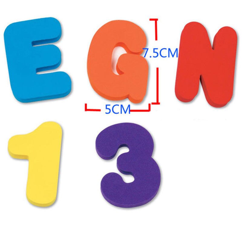 36pcs Baby Infant Newborn Kids Sponge Foam Letters Number Floating Bath Tub Swimming Bath Play Toy Gift